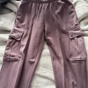 TNA Purple Cargo Sweatpants